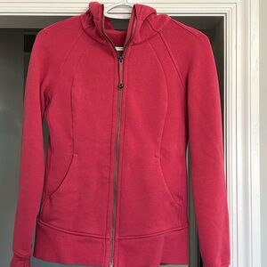 Lululemon Dark Pink Scuba Full Zip, Size 4